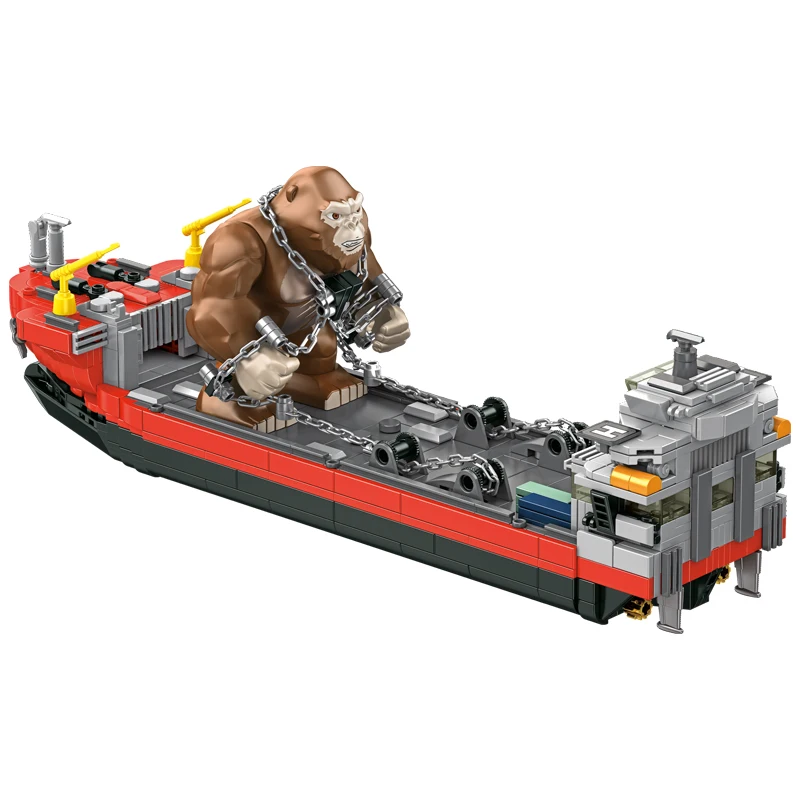 Panlos building blocks 687102  King  decisive battle aircraft carrier educational children and boys assembled toy gi