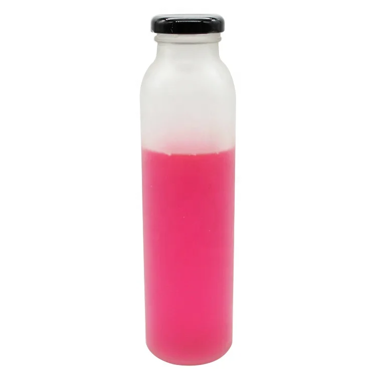 Cheap 330ml empty clear drinking glass water bottles with screw