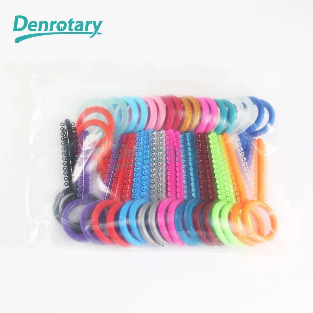*Dental Oral Material Ortho Products Orthodontics Braces Elastic 1040 o rings Colorful key Tie Orthodontic Ligature Tie for sale