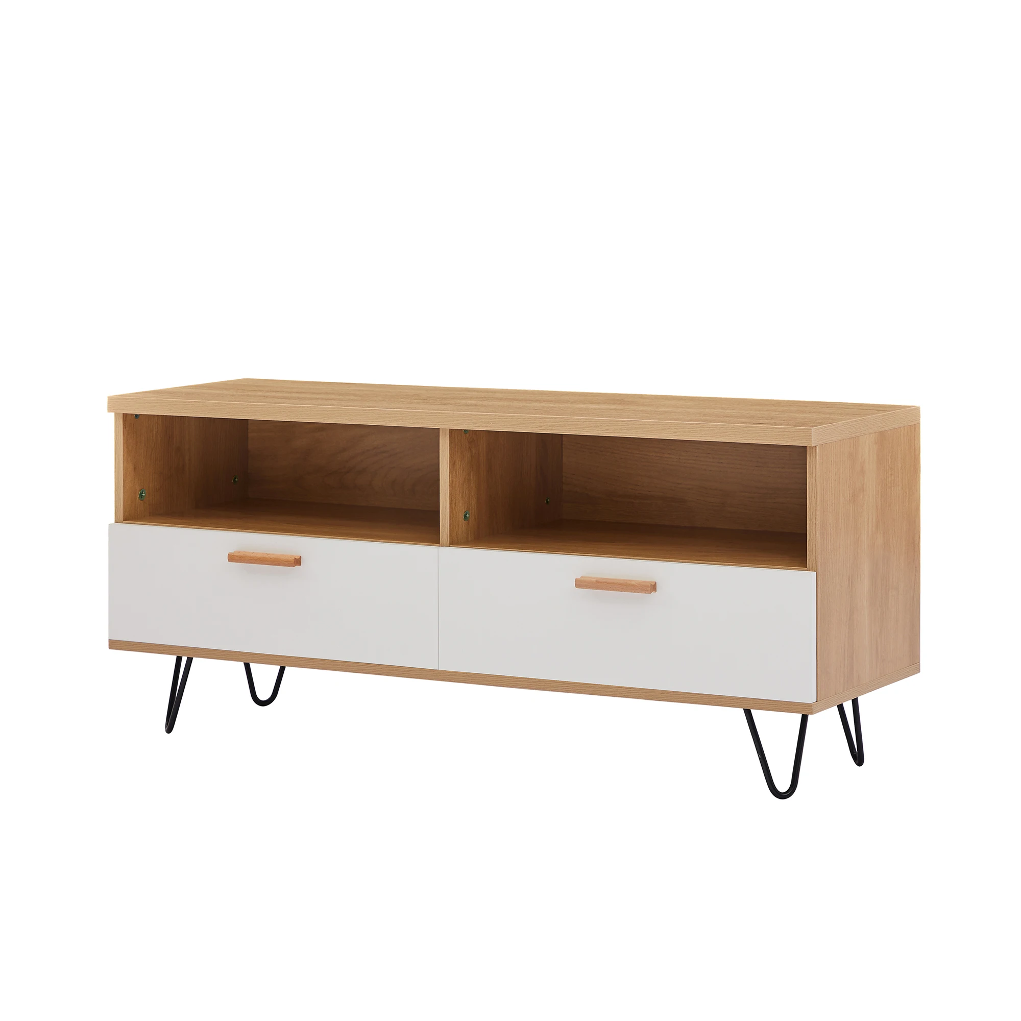 High quality desktop wood color TV cabinet, can be assembled in the living room, living room or bedroom