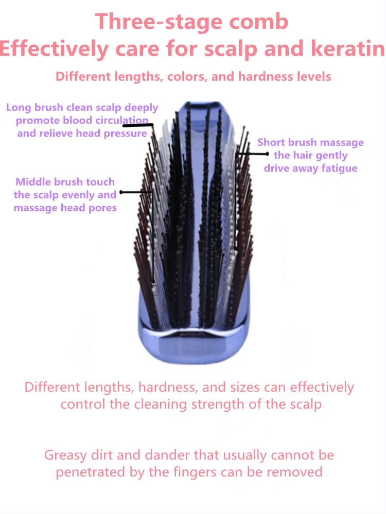 Hot sale head massage care comb soft teeth dandruff and anti-hair loss suitable for soft hair men and guys daily hair care