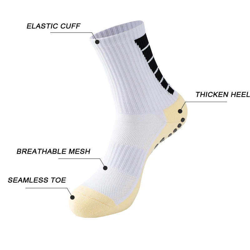 Personalized anti slip soccer sports socks non slip custom design football grip socks