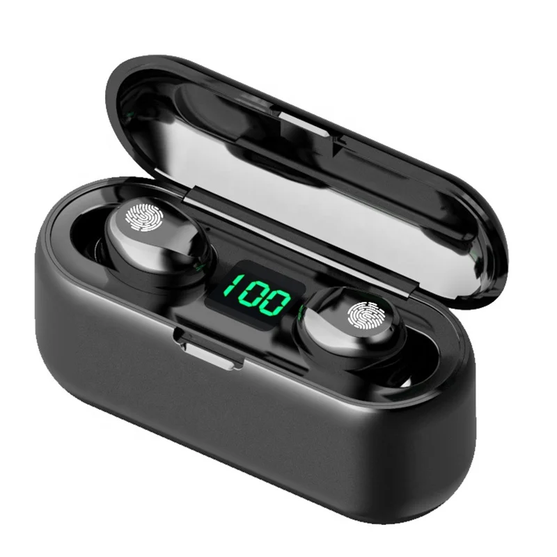 Touch Control Wireless Charging 8D ANC Stereo Earphone F9 TWS Earbuds