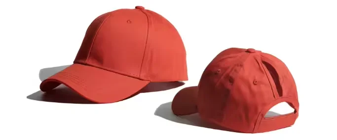 low moq custom customized logo 100% cotton women pony tail ponytail hole baseball base ball gorras caps hats for ponytail