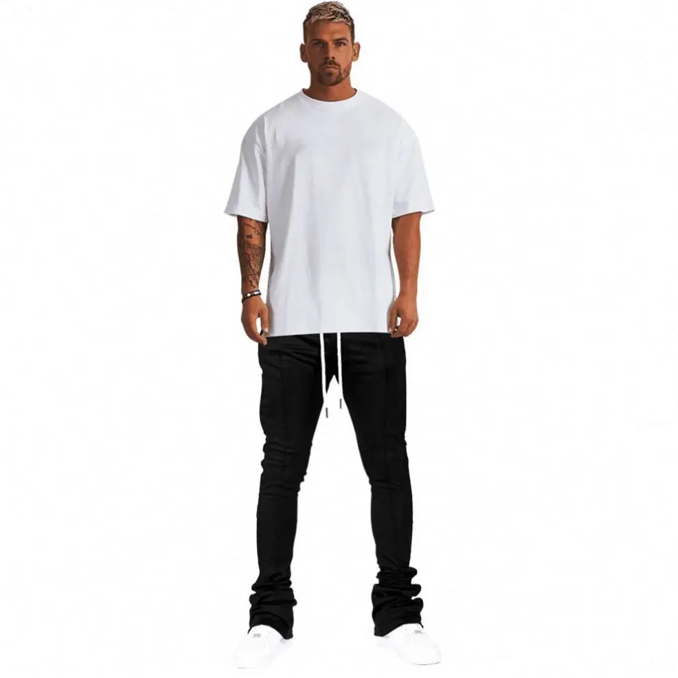 High Street Mens Flare Sweatpants Cargo Pants Streetwear Stacked Pant Men Trousers Jogger Outdoor Pants