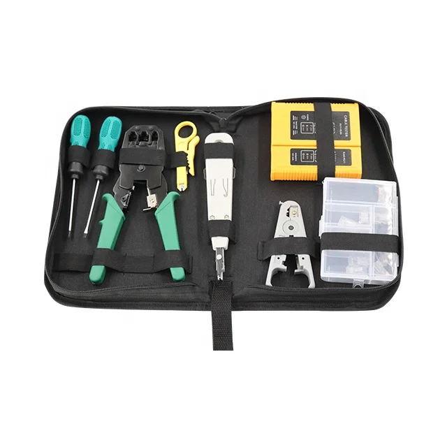 Hand Tool Set Professional Crimping Tool Telecom Installation Repair Electrical Rj45 Network Tool Kit