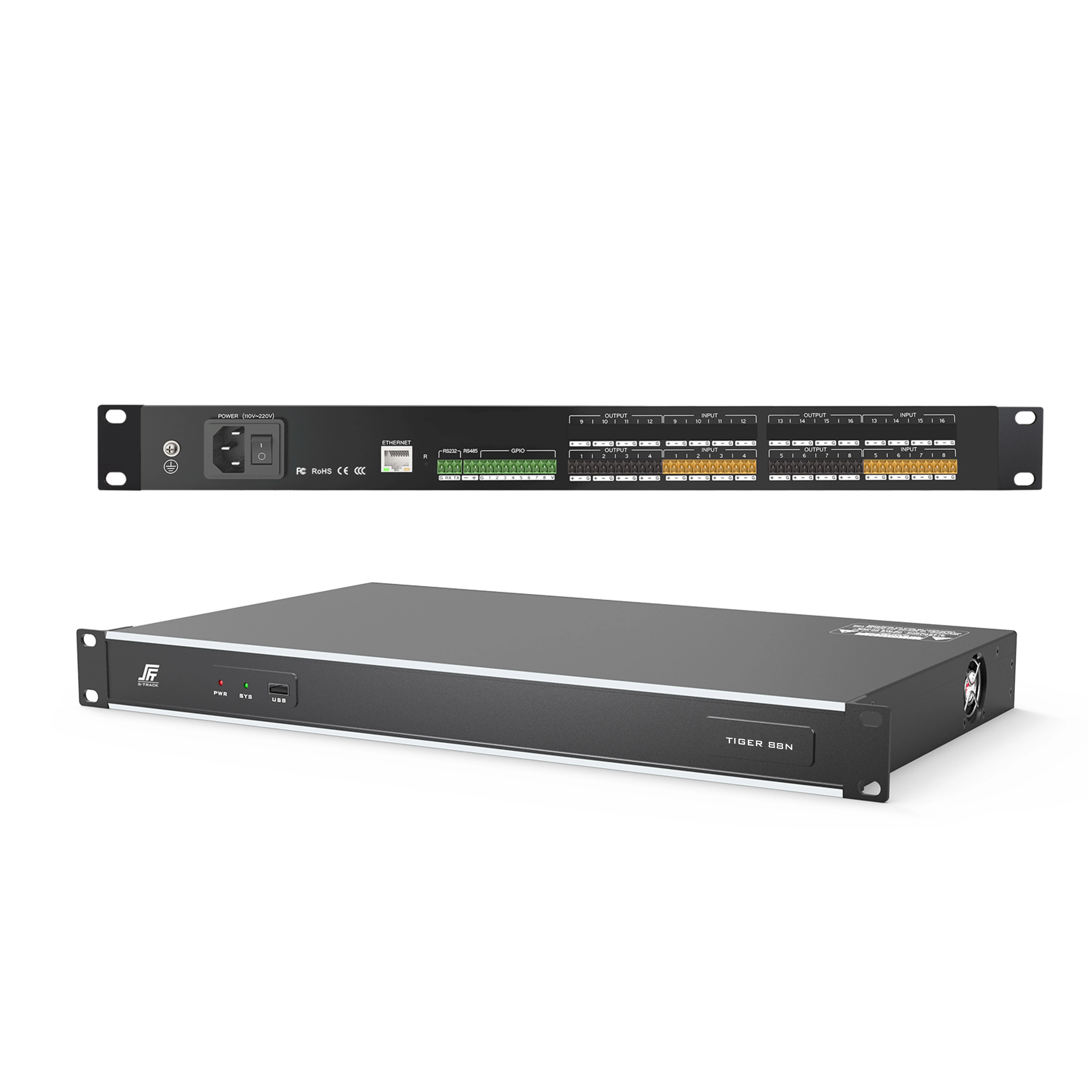S-TRACK TIGER 88N Digital Audio Processor 8-in and 8-out 2022 Hot-Sale Product Built-in Dante Module Provides a High Bandwidth