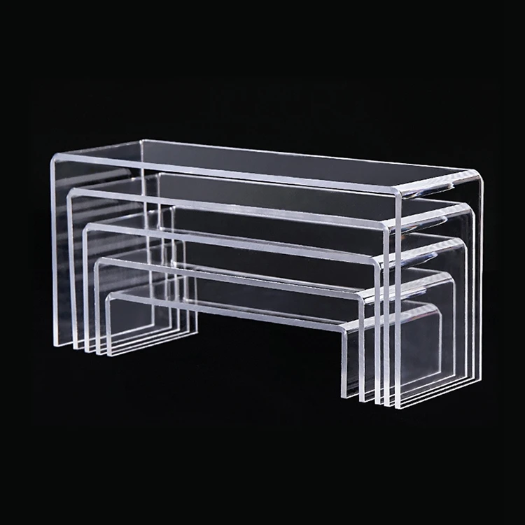 omg Clear acrylic Plexiglass products doll toy makeup display shelf laser cutting acrylic rack