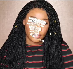 65 cm Parting Hand Braided Wigs Synthetic  for Women Twist Braids Cornrow Wigs