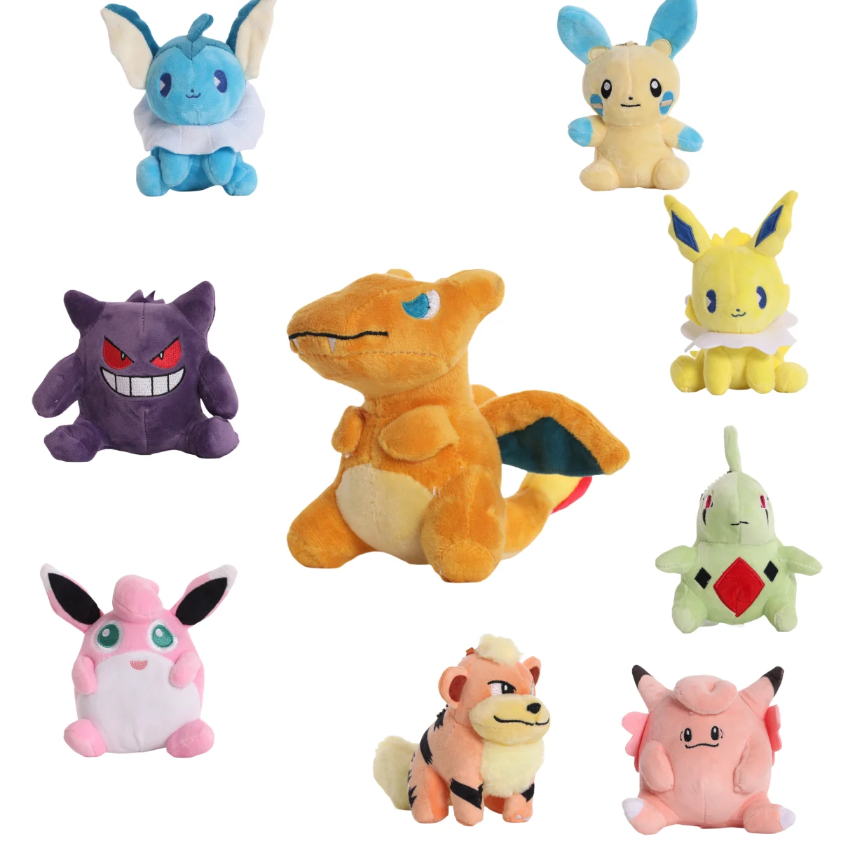 wholesale High Quality 5inches Anime pokemoned Soft Toys kawaii Super Soft Gengar Eevee plush toy peluche pokemoned doll Pendant