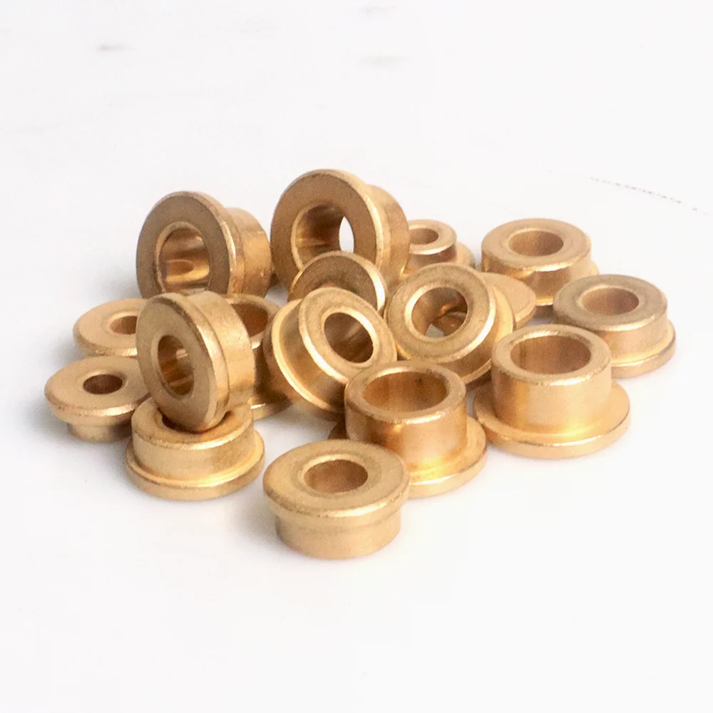 Self Lubricating Bronze Bearing Bushing Oil Sintered Bronze Sleeve Flange Bushings Fan Household Spare Parts Bush