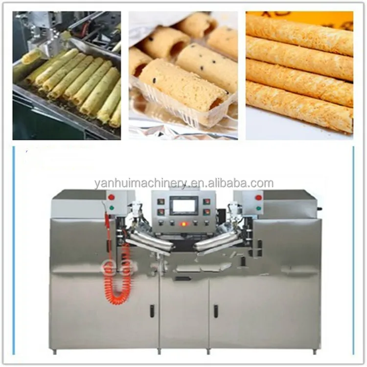 Time Saving Wafer Stick Making Machine / Egg Roll Rolling Machine / Sausage Egg Roll Machine