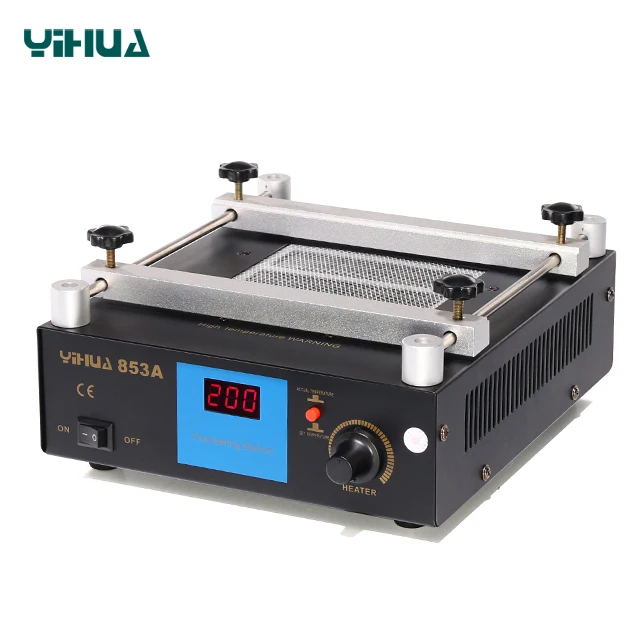 YIHUA 853A SMD BGA rework soldering station preheating desoldering welding tools PCB holder rework soldering station