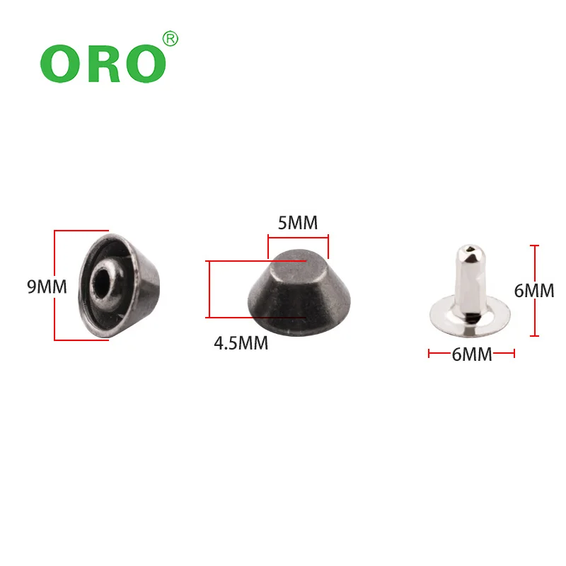 Customization DIY Screw Cone Stud Spike Punk Jeans Rivet Clothing The Cap Rivets for Leather Belt Handbag Clothing