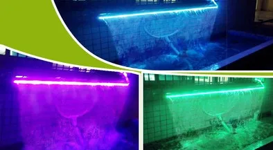 Wholesale Fountain Water Proof Curtain Nozzle Waterfall  With Led Light