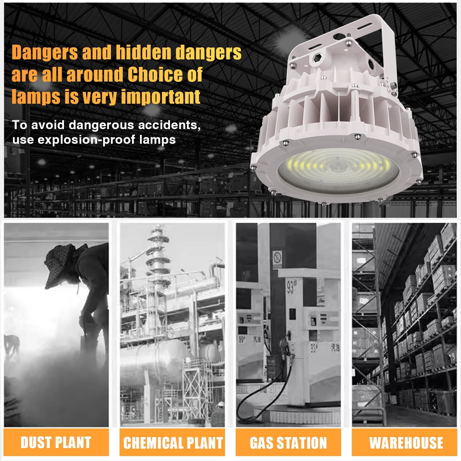 ATEX approved IP65 Explosion Proof Emergency Light led 60W 80w Hazardous Area Oil and Gas Filed explosion-proof lights