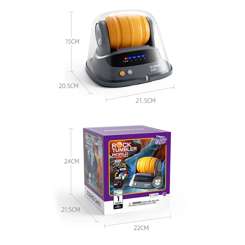 Science Can Rock Polisher Stone Tumbler Rock Kit Making Gemstones Rock Tumbler Kit STEM Toy for 8+ Year Old Kid