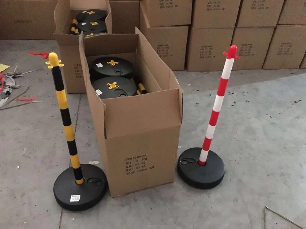 height 830mm plastic warning post plastic manual retractable bollard balise de securite