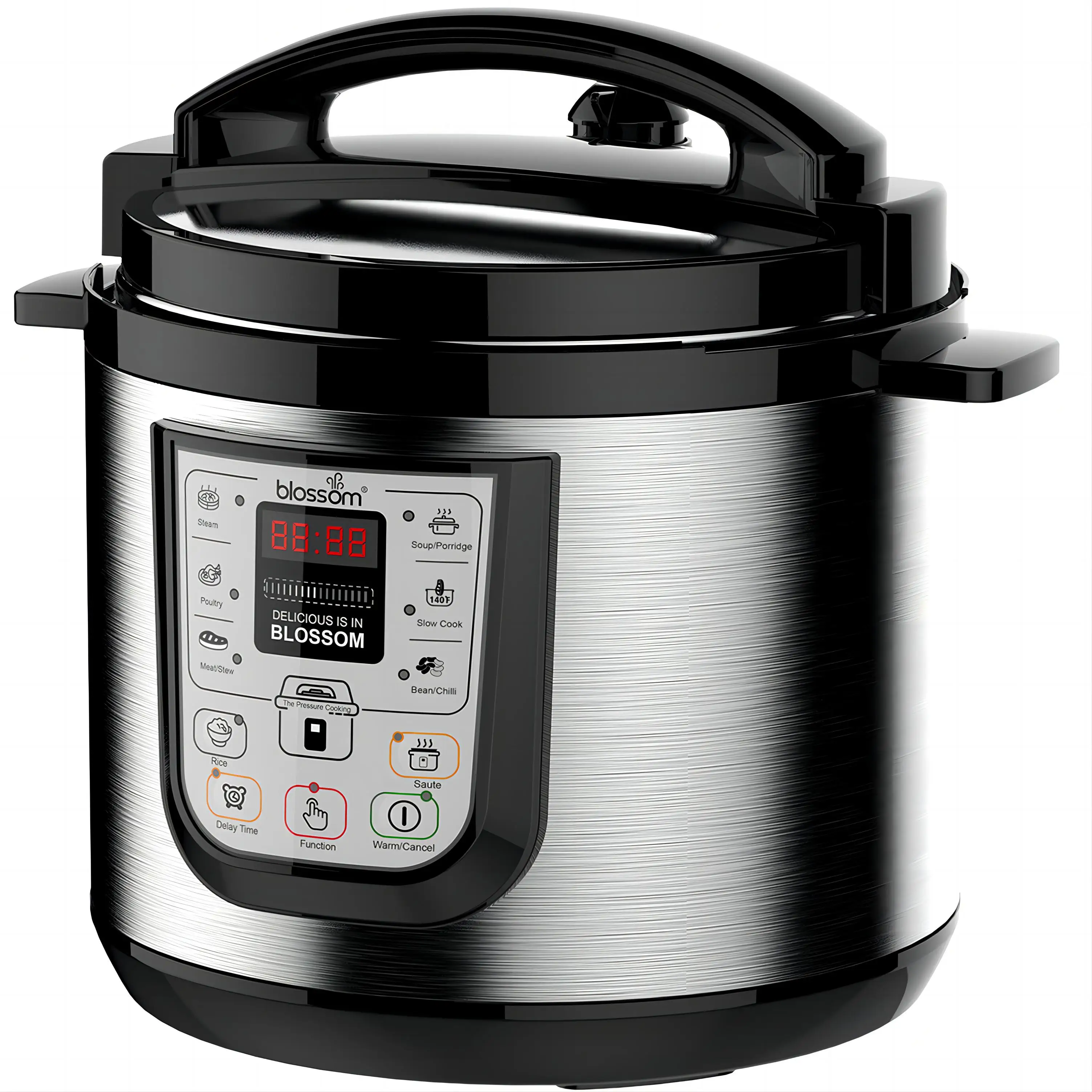 Multi-Functional 6L Electric Pressure Cooker Freon-Free Aluminum Inner Pot for Household and Hotel Use 120V 80Kpa
