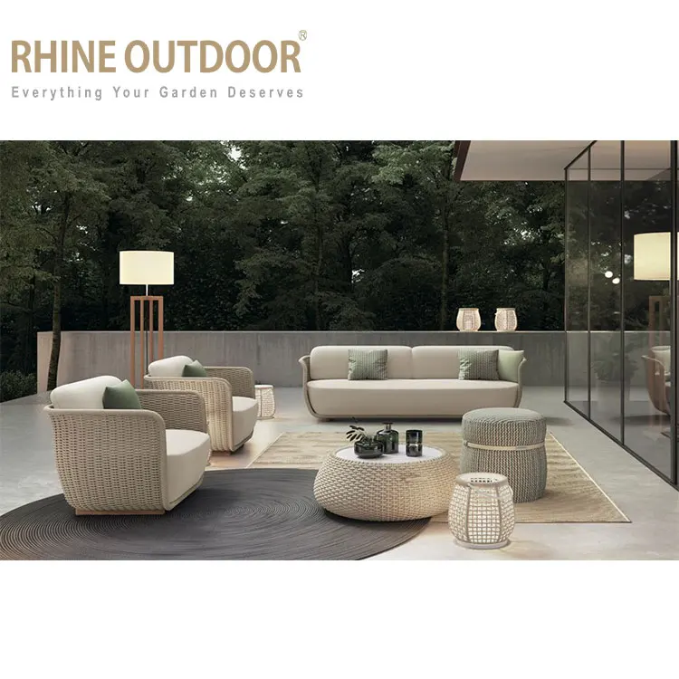 leisure garden furniture manufacturers patio sectional aluminium sofa set