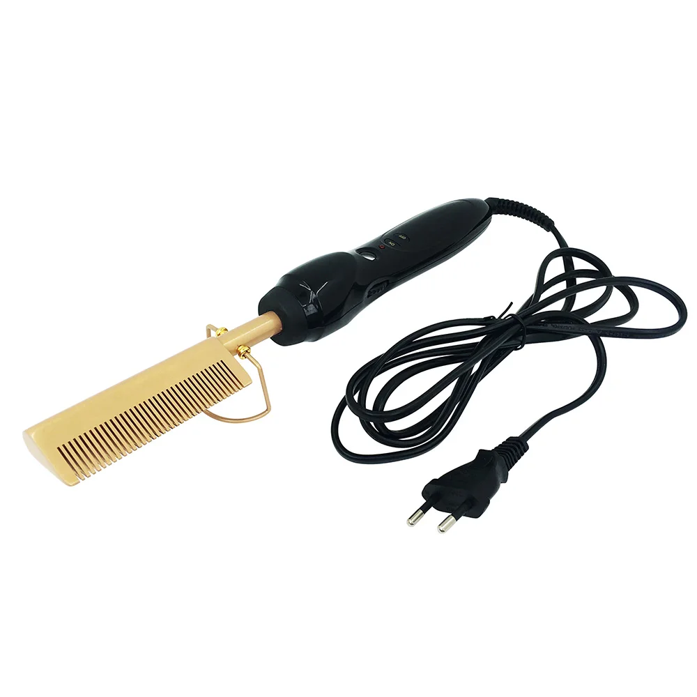 
Private Label High Heat Ceramic Rhinestone Bling 500 Degrees Hair Straightener Pressing Electric Hot Comb 