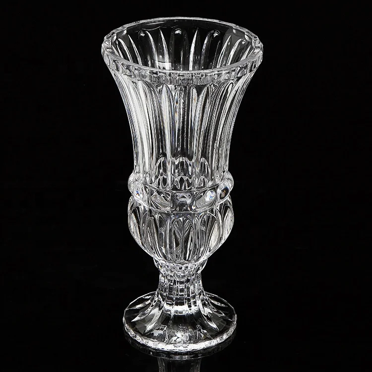 european modern design clear  crystal glass vase for flower arrangement tabletop decoration centerpiece
