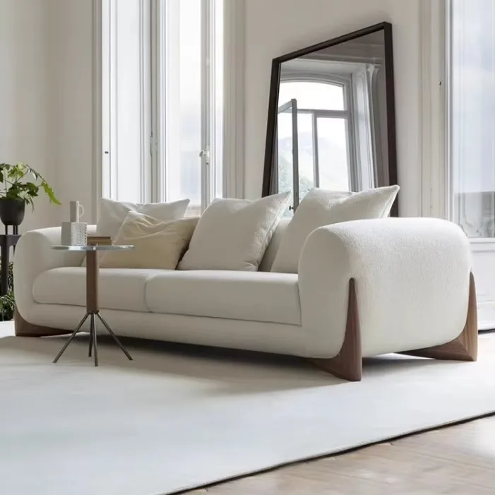 Nordic living room fabric sofa Modern creative cashmere sofa combination