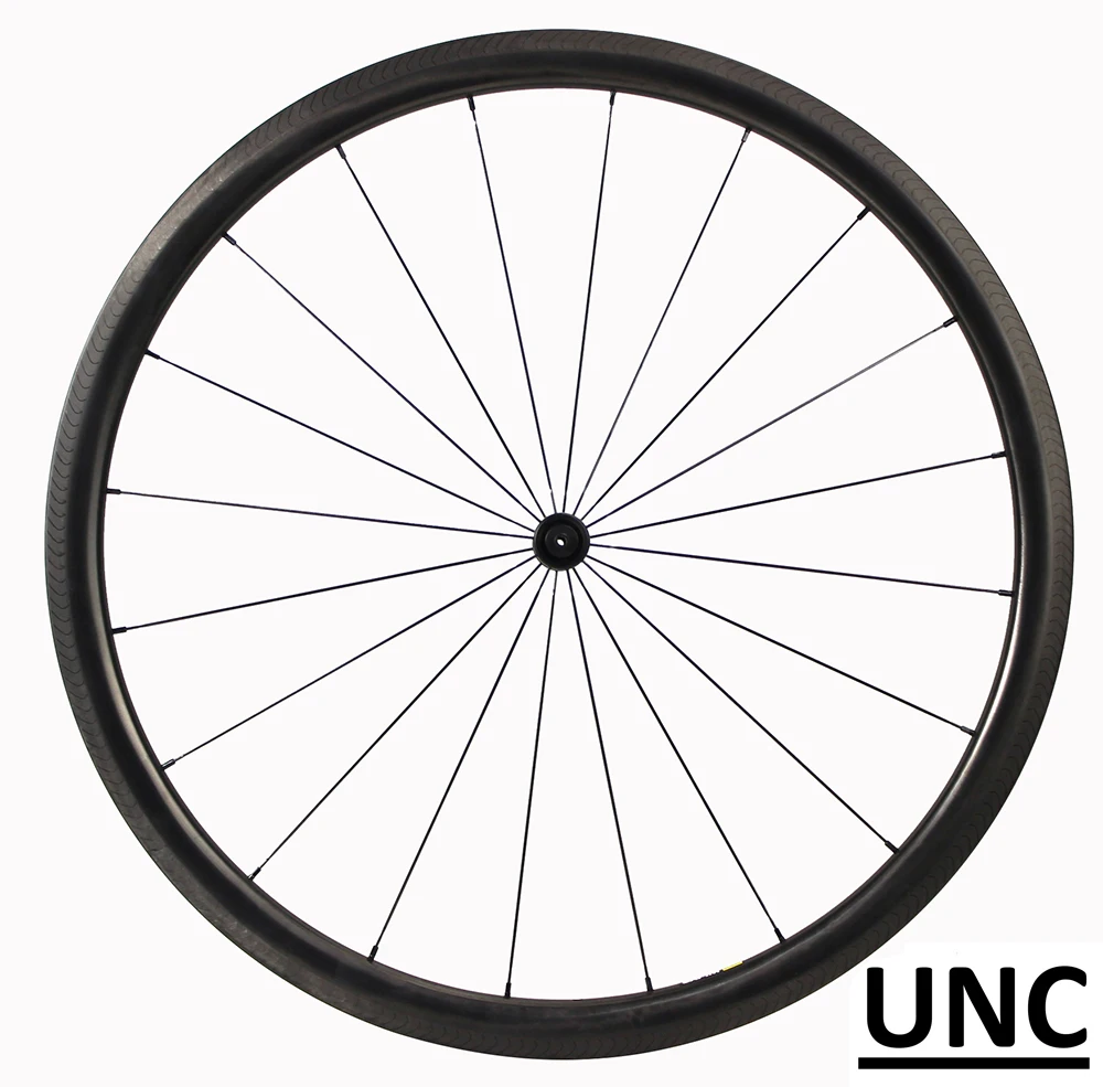 UNC 700c carbon rims 35mm rim brake original natural carbon surface Ultralight wheelset