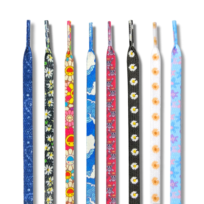 
Hangzhou Manufacturer Custom Funny Graffiti Elastic Shoe Laces 