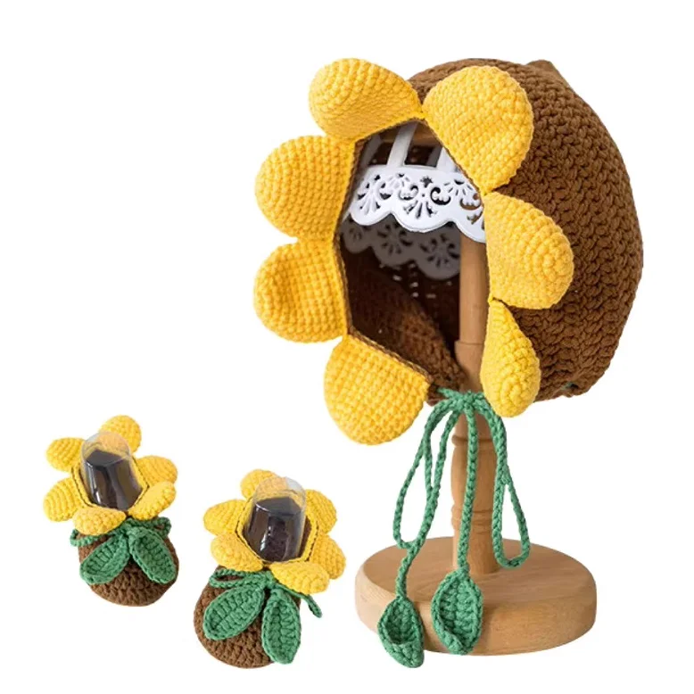 Cute And Playful Children Outfit Cultural Performance Costume Set Flower Hat Shoes Material Package