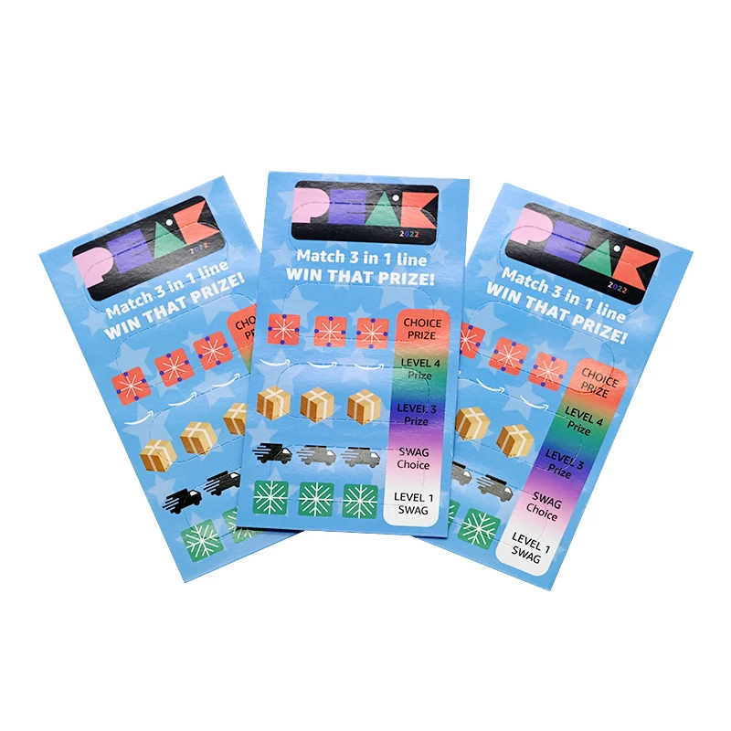 Professional Custom Design Custom Bingo Break Open Gambling Pull Tab Tickets Scratch Card Lottery Game Tickets Printing
