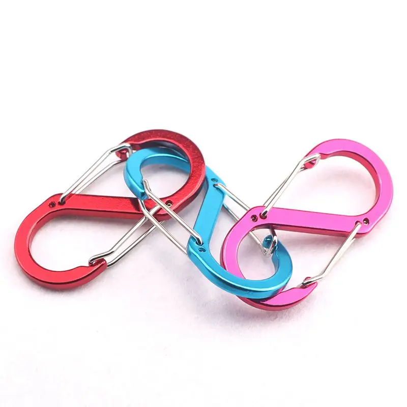 Vendors 8-shaped Snap Hook Mountaineering Safety Hook Spring Buckle Carabiner Aluminum Buckle Metal Climbing Carabiner Hook