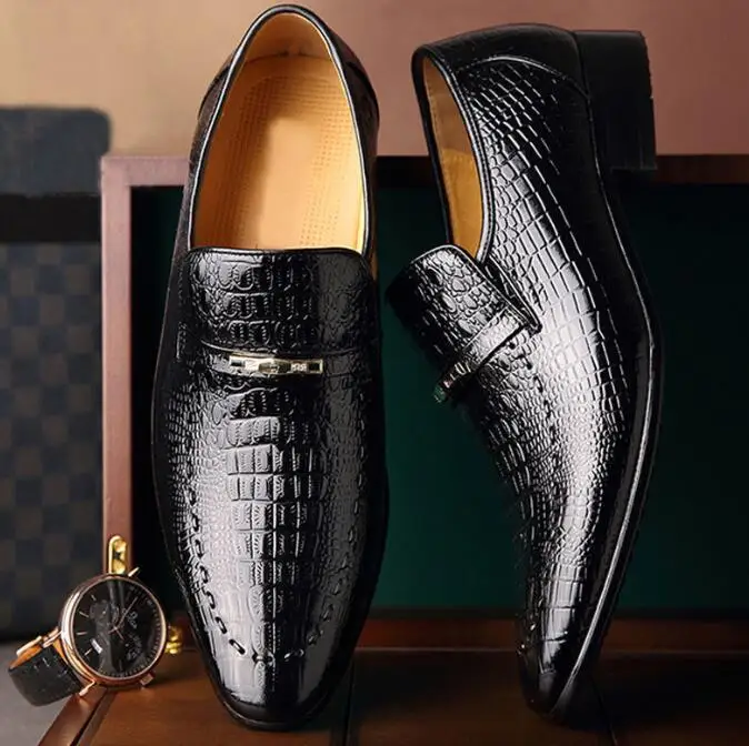 Высококачественные роскошные мужские кожаные туфли большого размера с низким верхом, мужские повседневные туфли из тисненой кожи