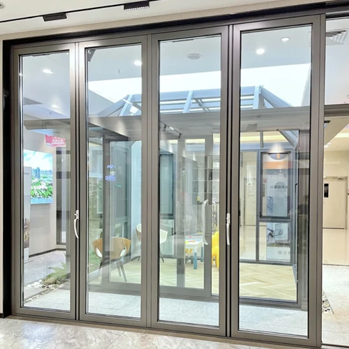 high-quality customization Glass Folding Door Manufacture interior double glazed aluminium accordion Bi Folding Doors