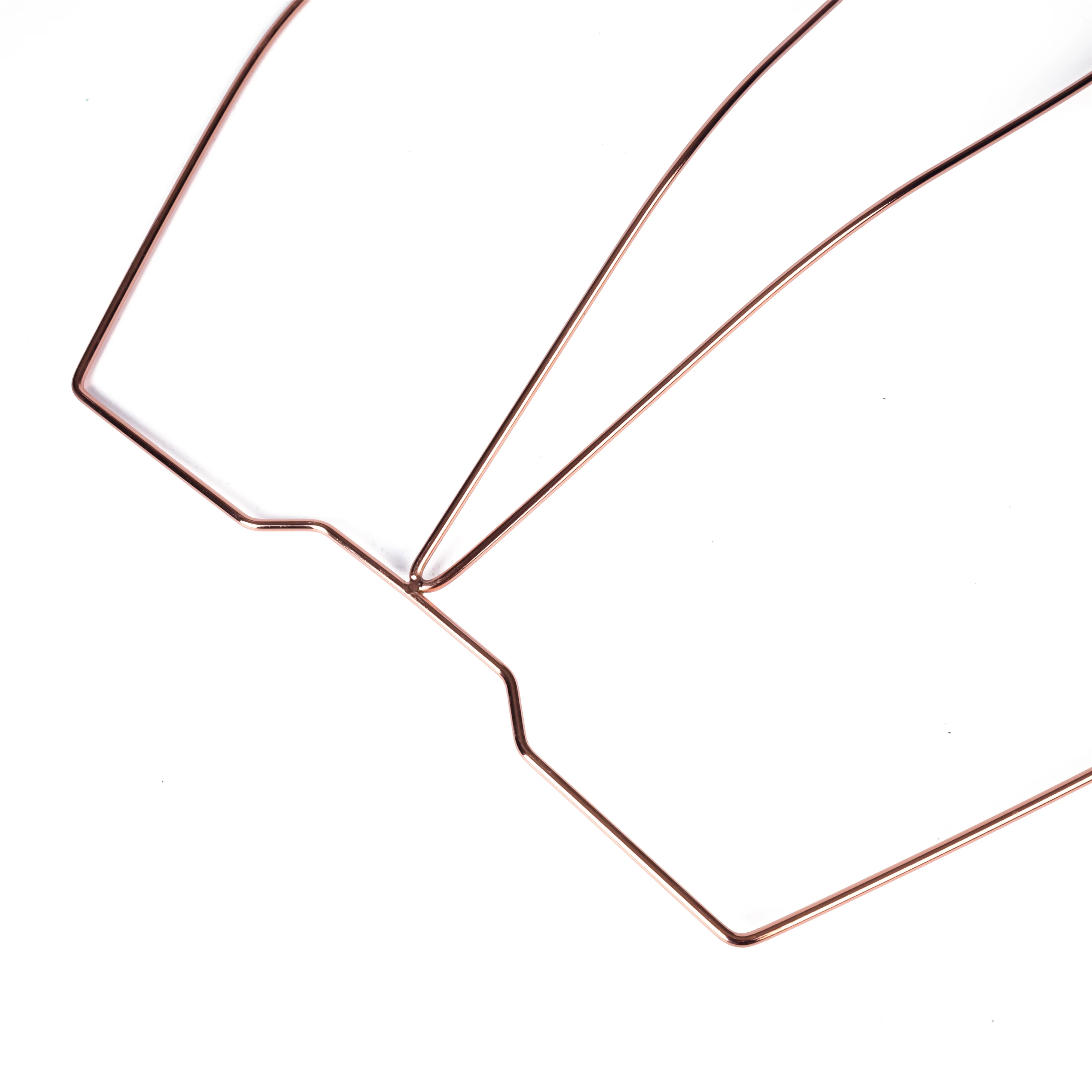 Chinese factory price copper metal body bikini hanger clothes rose gold swimwear hanger