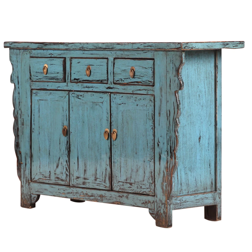 
three drawers three doors antique furniture bar cabinet antique chinese reproduced sideboard Solid wood color sideboard 