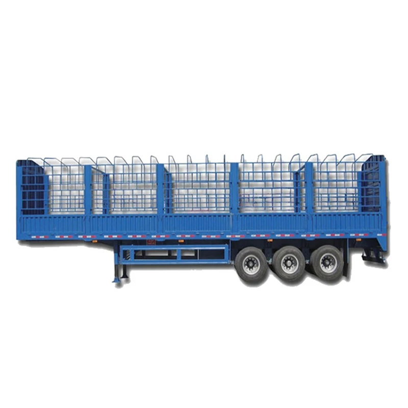 3 Axle 40ft Bulk Cargo Trailer Enclosed Cargo Trailer Transporting Stake Sidewall Fence Trailer with Factory Wholesale Price