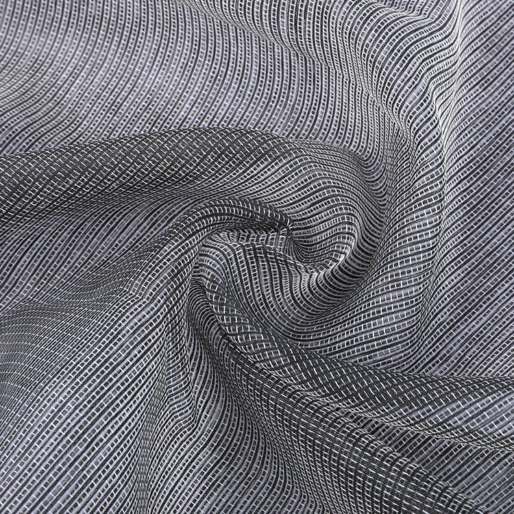 Home Textile Breathable Big Holes Air Permeability FR Mesh Net  sheer curtain fabric