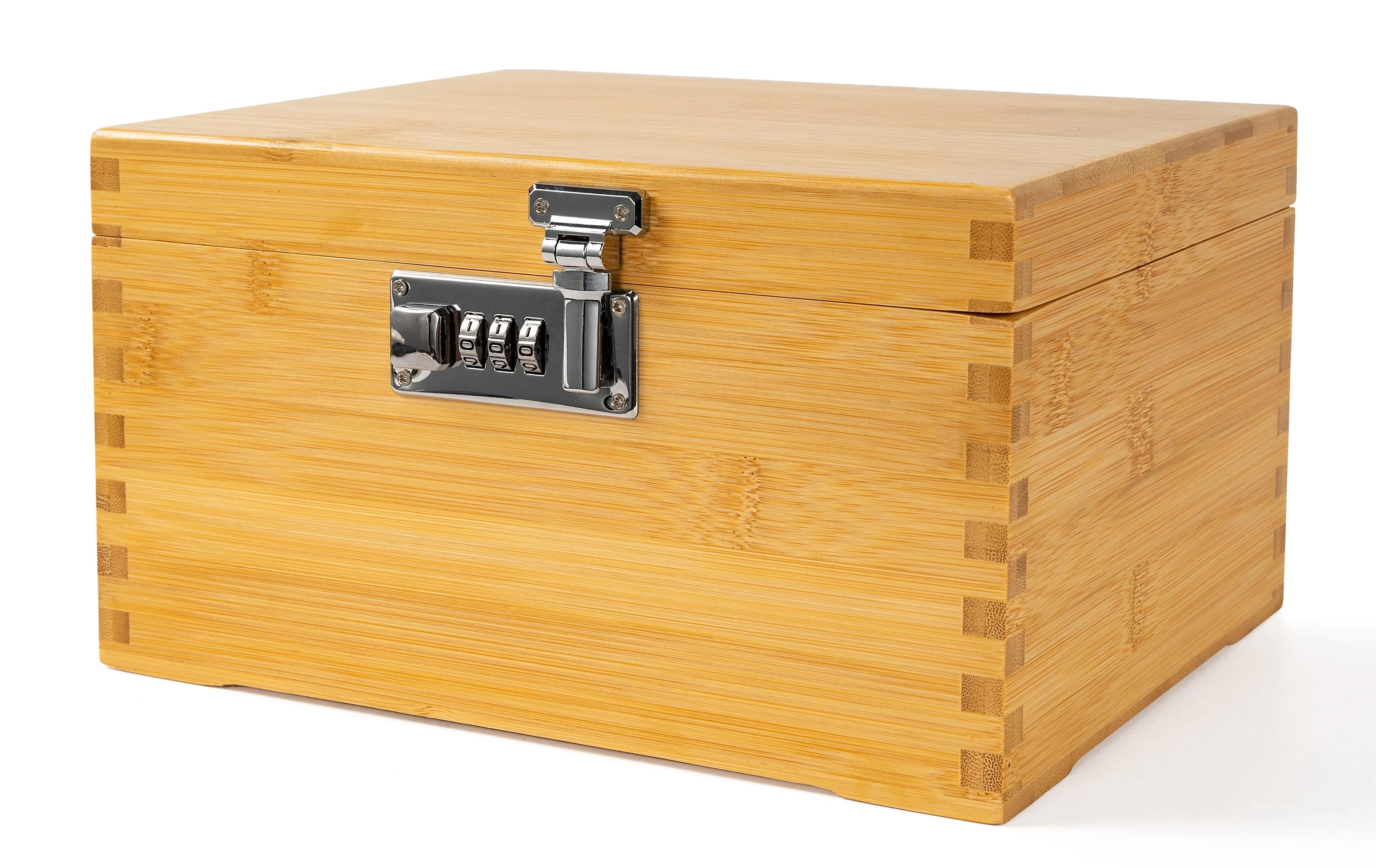 Custom handle handmade black pink Divider Space combination Lock magnet bamboo wood smell proof stash box set with rolling tray