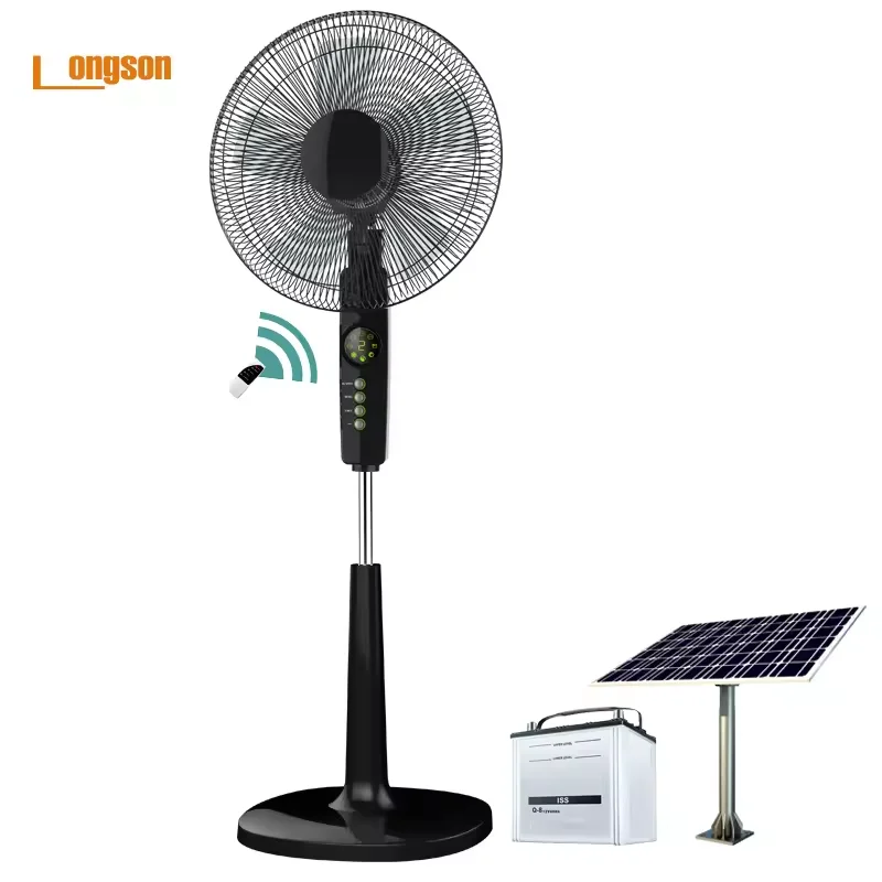 intelligent appliance 7.5 Hours Tiemer Digital Panel 16 Inch DC Stand Fan Battery Operated Fan