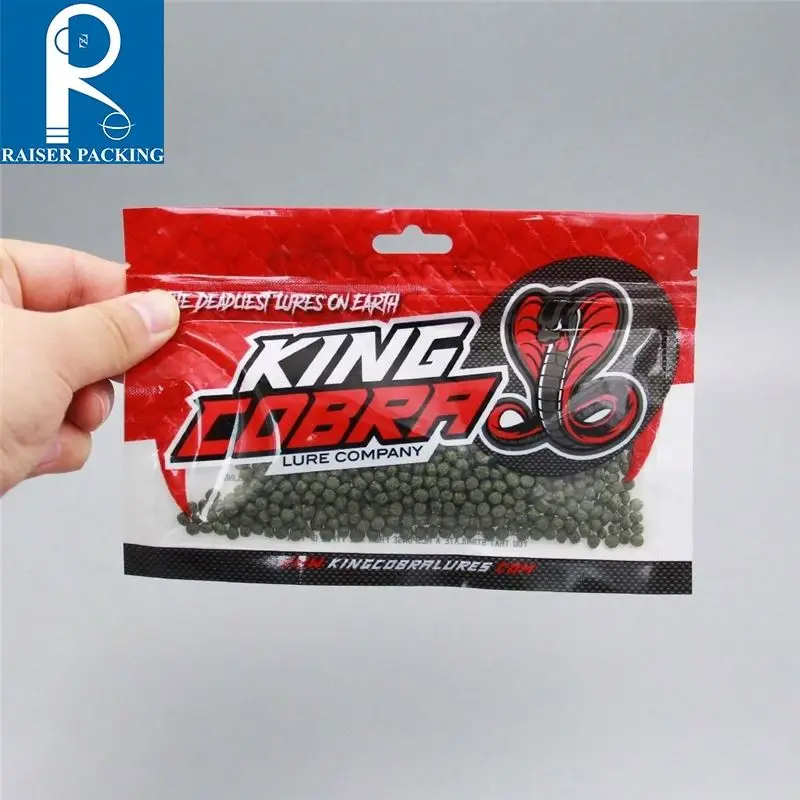 Наживка для рыбалки с пластиковой упаковки 3 боковой шов замка застежка-молнии фольги прозрачным окном мягкая рыболовная приманка