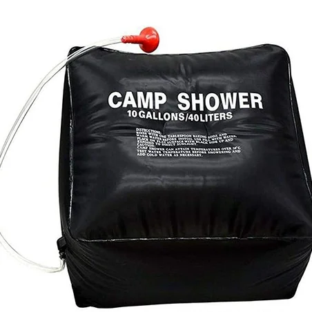 Wholesale Price Solar Outdoor Camping Shower Bag Portable Car Wash Pet Wash Bags 10 Gallons with Durable PP Shower Head Sets