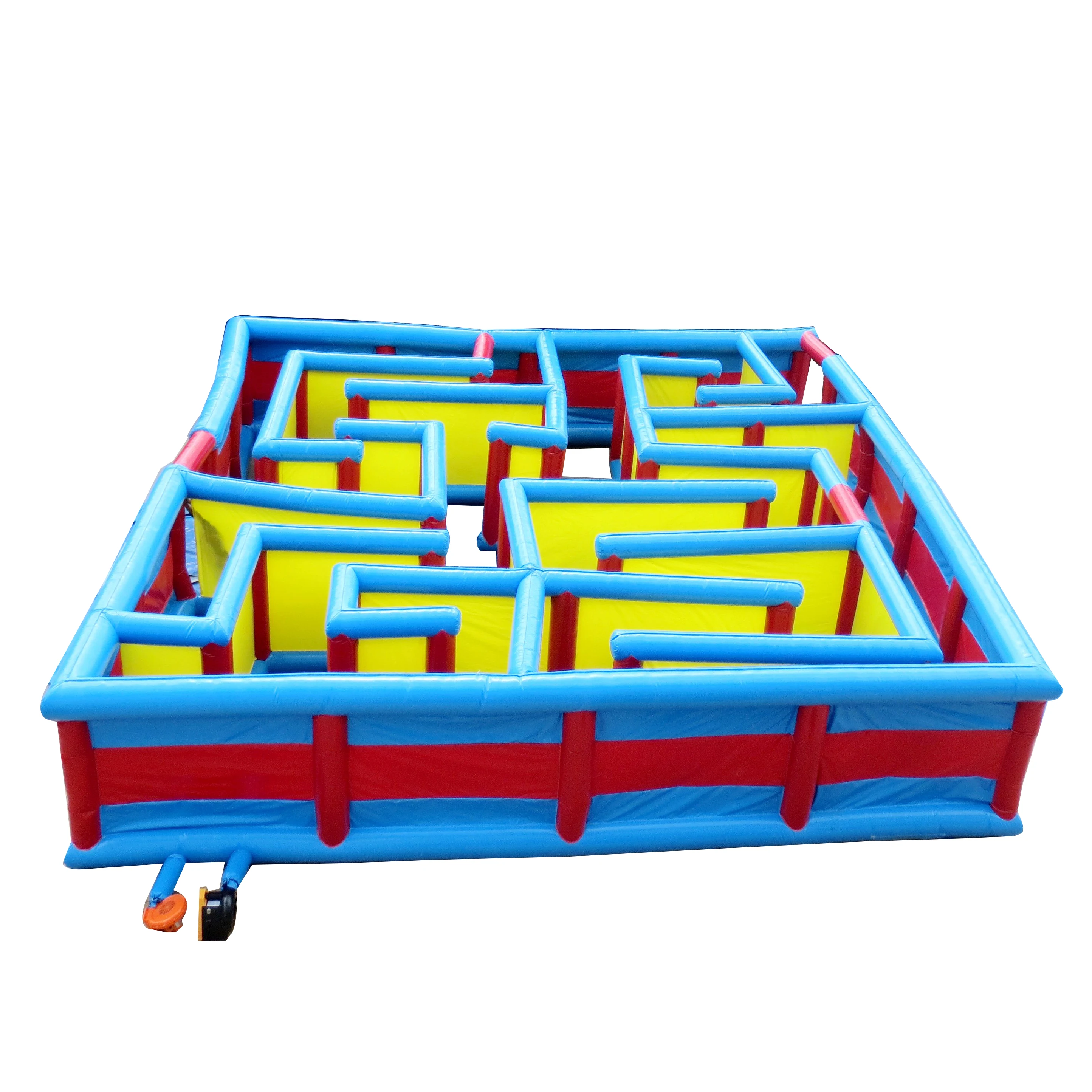 Коммерческий открытый надувной лабиринт гигантская надувная полоса препятствий высокого качества для детей и