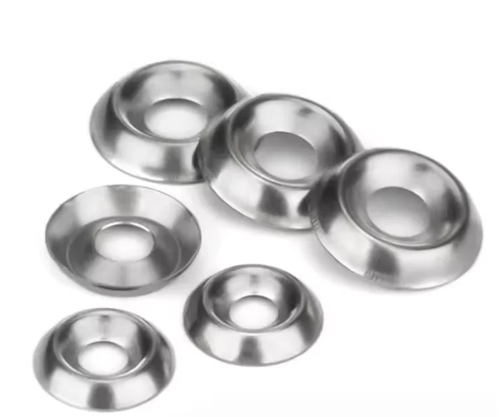 Custom 304 stainless steel  conical gasket parallel fisheye decorative countersunk washer
