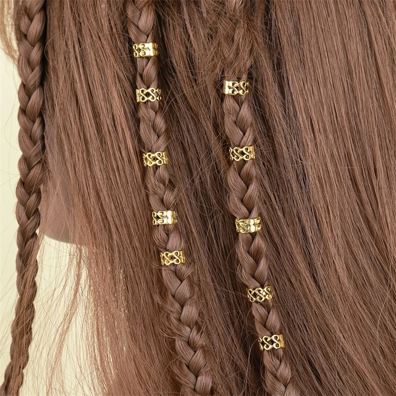 Ruyan Ladies Fashion Hair Accessories Ethnic Style Hair Rings Hollow Out Circle Dirty Braid Buckles Hair Ornaments