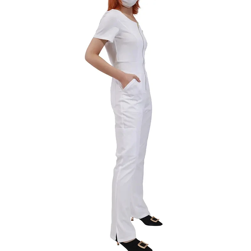 Wholesale Nurse Scrubs Suits Overalls Plus Size One Piece Women Medical Nursing Scrub Jumpsuit Fashion Scrub Uniforms Sets