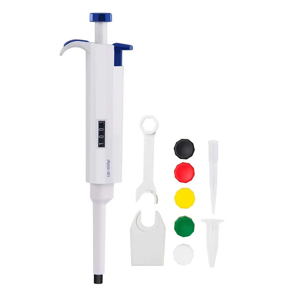 NOKE лабораторная Автоматическая пипетка, полуавтоклавируемая микропипетка с регулируемым объемом 100-1000ul