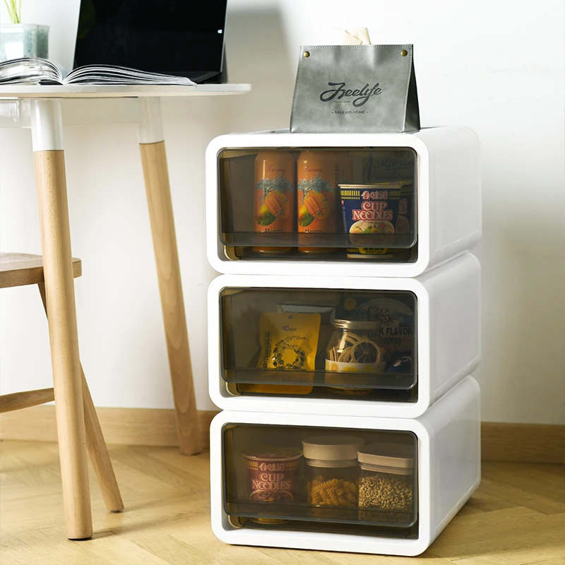 Direct Sales Household Item Drawer Type Storage Box Wholesale 6 Pcs Set Plastic Storage Organizer Box Drawer