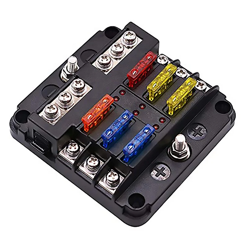 Car Golf Cart Boat Marine waterproof  6 way fuse box
