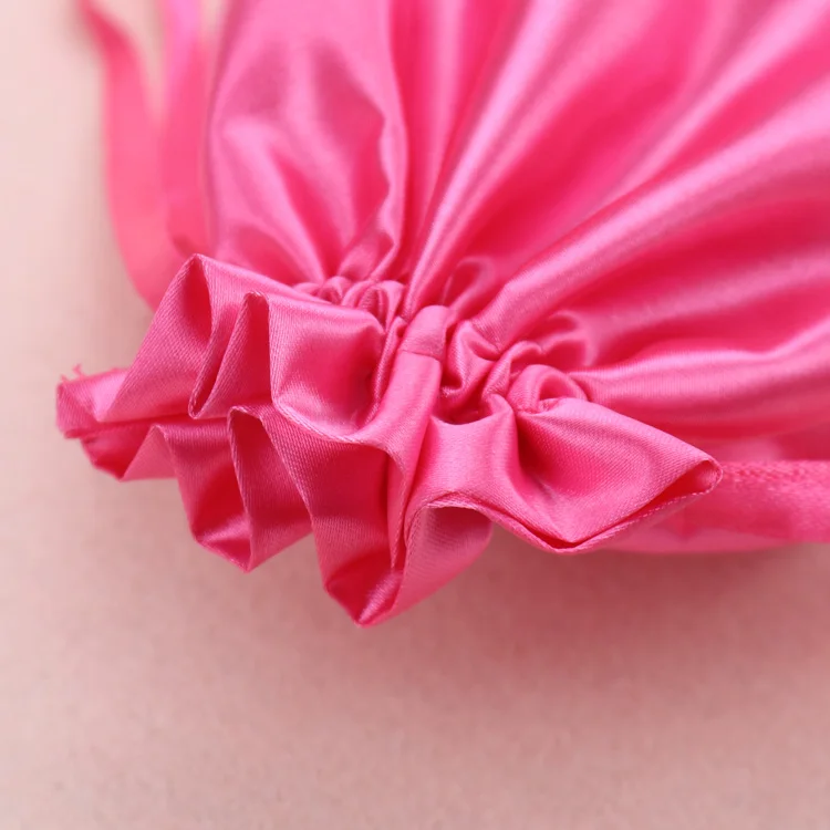 Custom Logo Human Hair Extension Storage Silk Pouch Wig Packaging Bags Hot